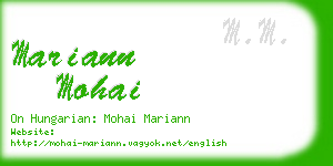 mariann mohai business card